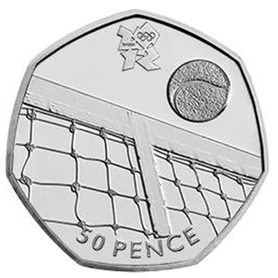 2011 50p - London 2012 Olympics - Tennis